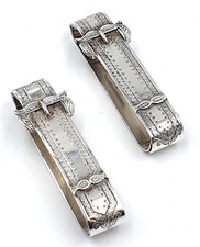 Pair of antique hinged belt