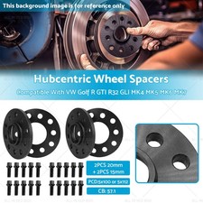 4 15mm 20mm Wheel Spacers Suitable For VW Golf MK4 MK5 MKV MK6 MK7 GTI R32 GLI
