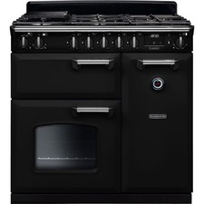 Rangemaster CL90DFPGBL/CM1 Classic 90cm Dual Fuel Range Cooker 5 Burners Black