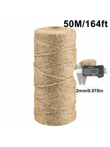 Natural brown jute twine rope - twine,
