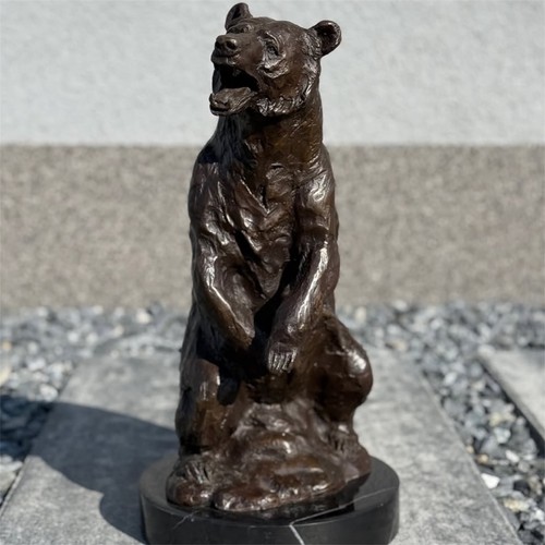 Bear bronze statue - bear, animal