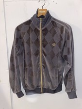 fred perry jumper velvet zip up 