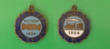 enamel railway union double sided medallion ASLEF VICTORY 1924 badge ASL&F
