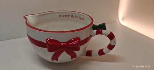 Christmas ceramic batter bowl - christmas,