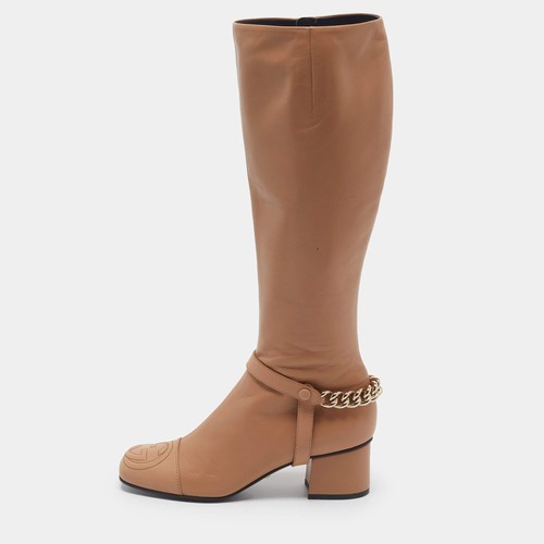 Gucci size beige leather - size,