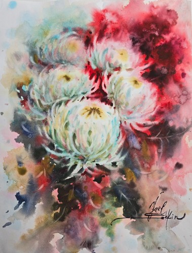 Original watercolor white - original,