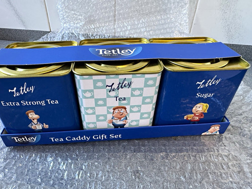 Tetley tea caddy - caddy, 3pc