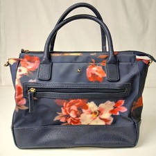 Joules Top Handle Handbag Women's Navy Pink Hand Carrier Floral WRDC