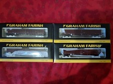 Set Of 4 Farish N Gauge MBA Megabox High Sided Box Wagon With Buffers 377-650