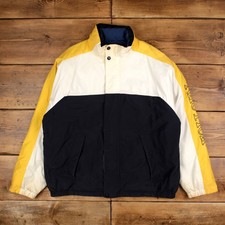 Nautica Puffa Jacket XL Mens 00s Black Down Spellout Casual Outdoor