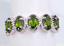 TJC Halo Peridot Sterling
