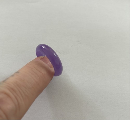 Purple jade circle band - purple, ring
