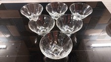 Set Of 6 Vintage French Small Square Based Sundae Dishes
