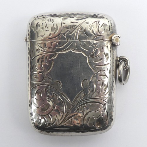 Edwardian antique silver vesta - antique,