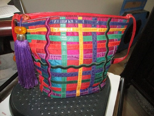 Vtg sharif multi color leather - vtg, multi-color
