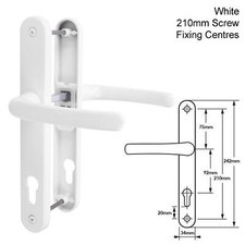 UPVC Door Handle TSS Sprung Lever Pair Set 92mm 92PZ 122mm 210mm 215mm Fixings