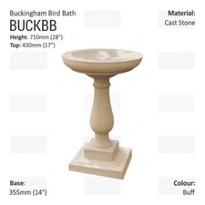 Buckingham Stone Bird Bath -