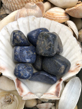 Dumortierite Tumblestones x 4 Reiki Chakra + Free Organza Bag LARGE