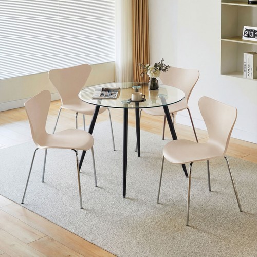 Round dining table and chair - round,