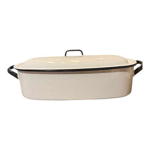Poacher white black - poacher, enameled