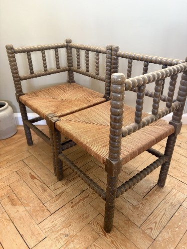 Pair french bobbin corner - pair, of