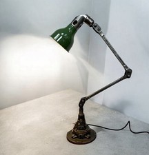 VINTAGE ANTIQUE MEK ELEK INDUSTRIAL ANGLE POISE MACHINIST TABLE DESK LAMP 1930s