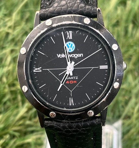 Volkswagen black round quartz - volkswagen,