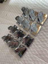 12 No Chrome Plated Cranked Hinges  For 19-21 mm Doors , Screw On  Neuform