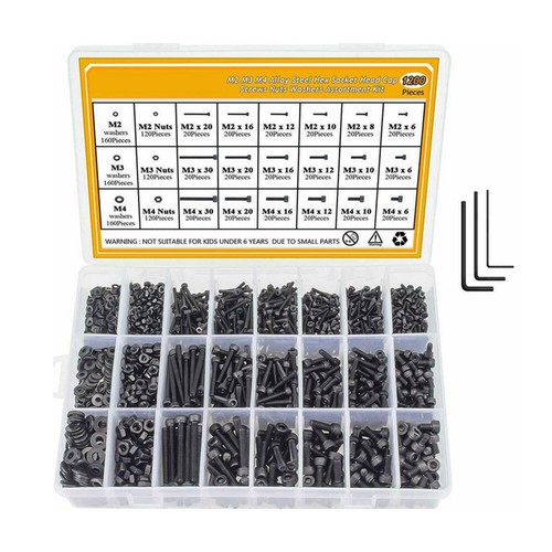 1200pcs set assorted m4 - 1200pcs/set, m3