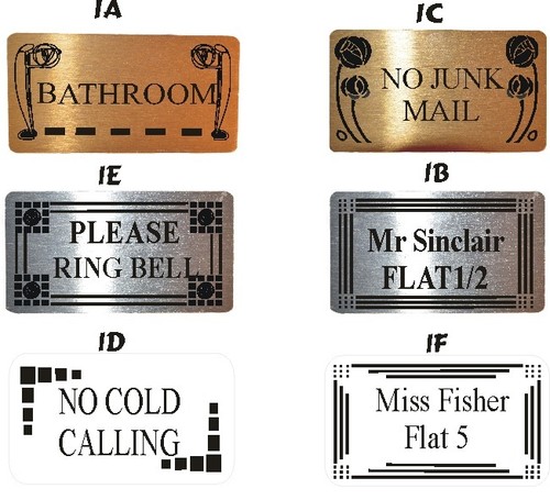 Door name plates sizes - door,