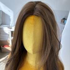 Long Straight Medium brown Synthetic Hair Heat Resistant Dress Up Wigs