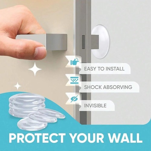 Door knob wall shield clear - knob,