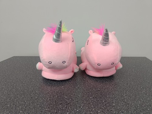 Plush unicorn slippers - plush,