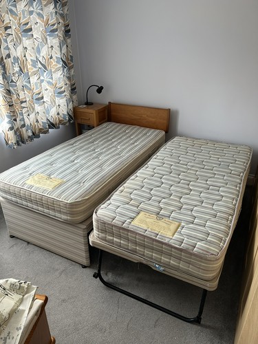 Trundle bed with mattresses - trundle,