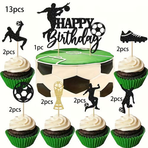 Soccer cake decorations - cake, pack