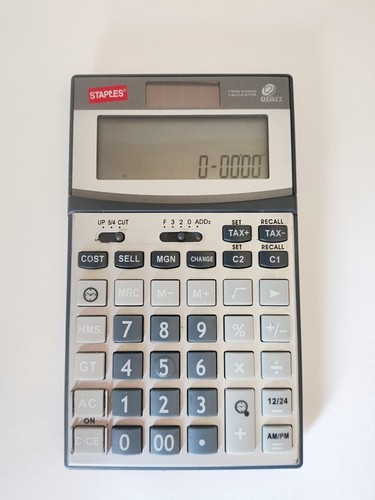 Staples digit calculator - 12,