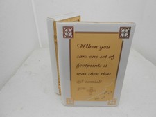 Bible Music Box ~Footprints in the Sand ~"The Lord's Prayer" ~ Bradford Editions