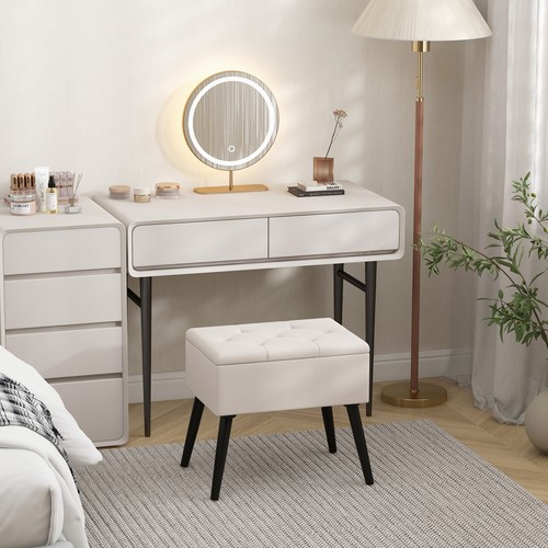 Velvet ottoman flip top stool - velvet,