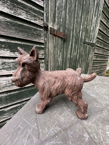 Antique cast iron scottie - cast, dog
