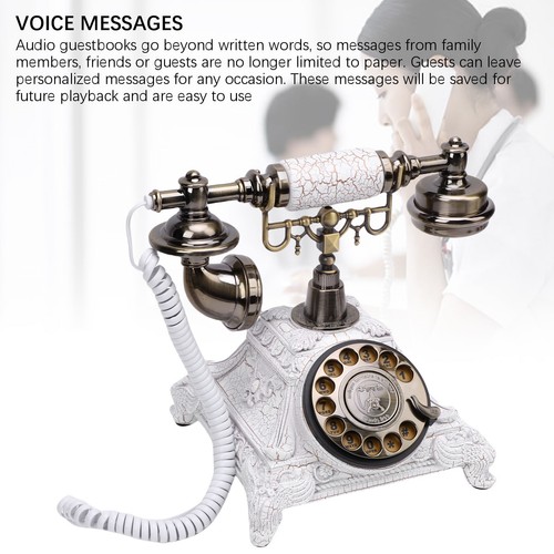 Vintage white telephone with - vintage,