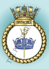 Hms invincible crest a - on,