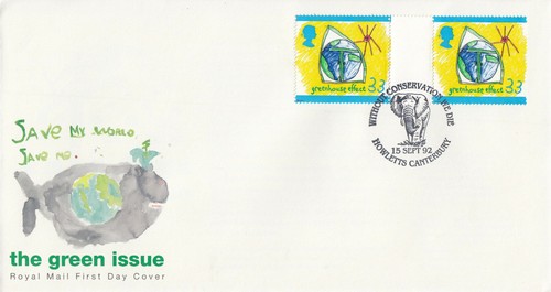 Green issue fdc gutter pair - issue,