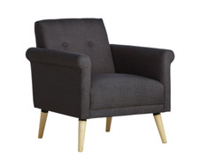 Habitat Home Evie Armchair in a Box Charcoal | Compact Comfortable Living Chair