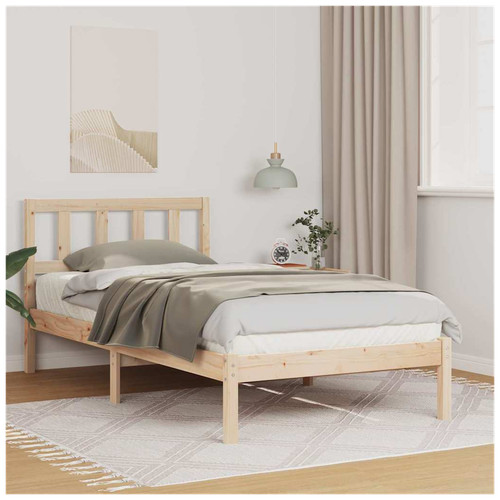 Bed frame solid pine natural - frame,