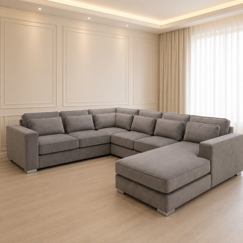 Modern grey shape large - modern, u-shape
