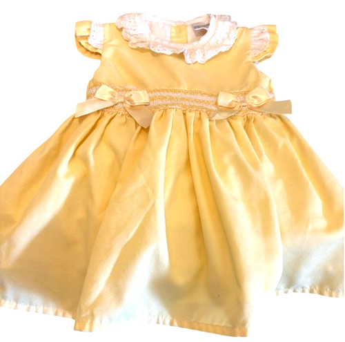 Baby girls lemon yellow dress - lemon,