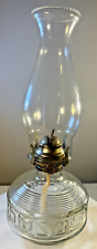 Paraffin Oil Lamp LAMPLIGHT FARMS Clear Glass Font & Chimney 36 cm Tall