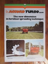 ACCORD TURBO 18.00 Fertilizer Distributor brochure/leaflet