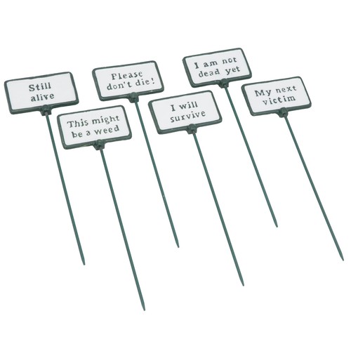 Comic plant sign marker - plant,