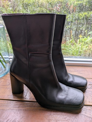 Next leather black ankle - next,